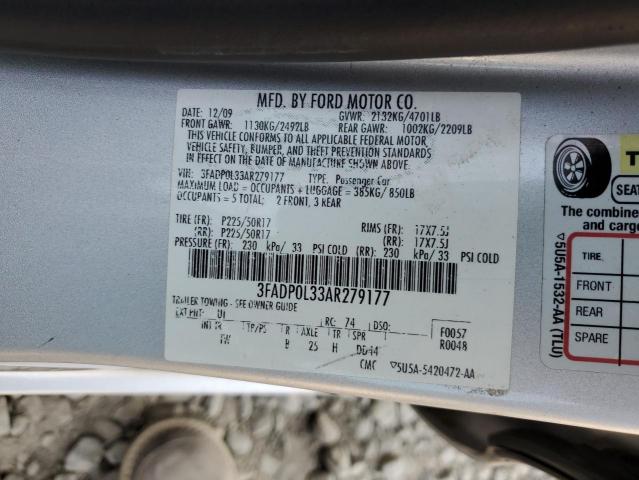 Photo 9 VIN: 3FADP0L33AR279177 - FORD FUSION HYB 