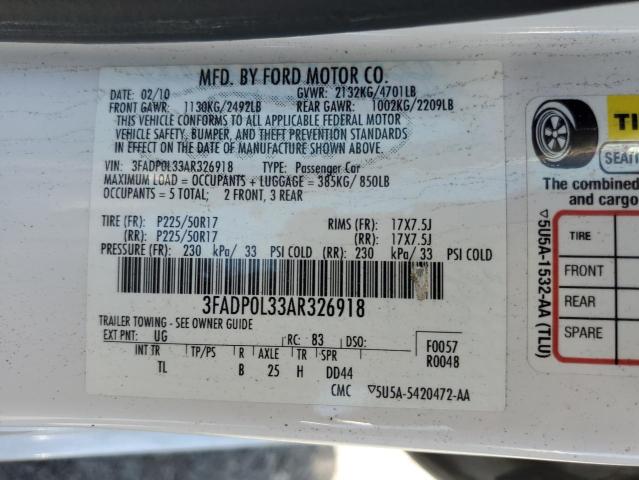 Photo 11 VIN: 3FADP0L33AR326918 - FORD FUSION HYB 