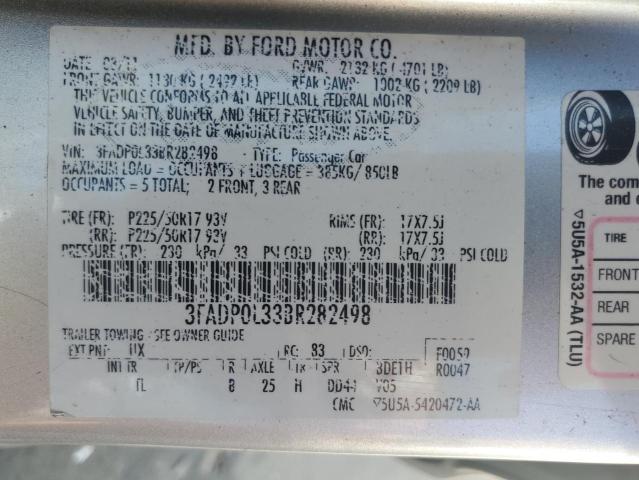 Photo 11 VIN: 3FADP0L33BR282498 - FORD FUSION HYB 