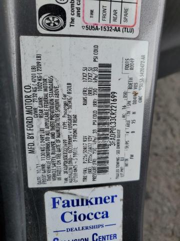 Photo 12 VIN: 3FADP0L33CR221699 - FORD FUSION HYB 