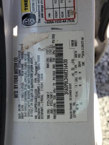 Photo 11 VIN: 3FADP0L34AR216430 - FORD FUSION HYB 