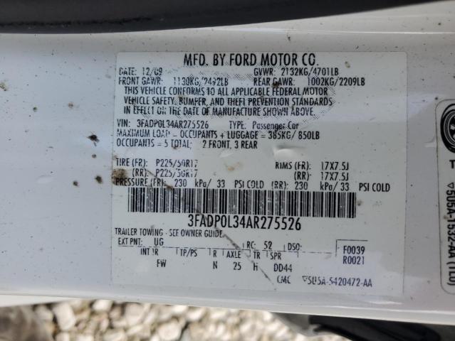 Photo 11 VIN: 3FADP0L34AR275526 - FORD FUSION 