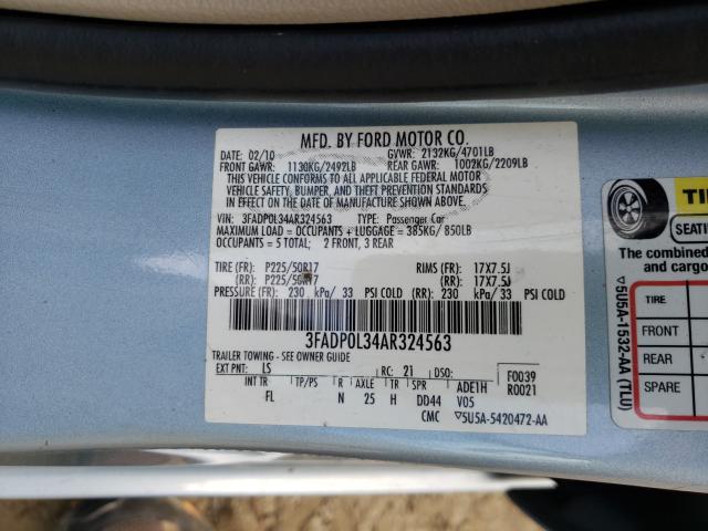 Photo 9 VIN: 3FADP0L34AR324563 - FORD FUSION HYB 