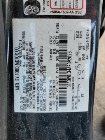 Photo 9 VIN: 3FADP0L34AR392023 - FORD FUSION HYB 