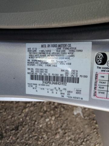 Photo 9 VIN: 3FADP0L34AR431922 - FORD FUSION HYB 