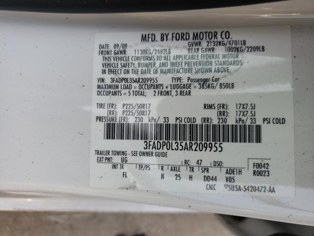 Photo 9 VIN: 3FADP0L35AR209955 - FORD FUSION HYB 