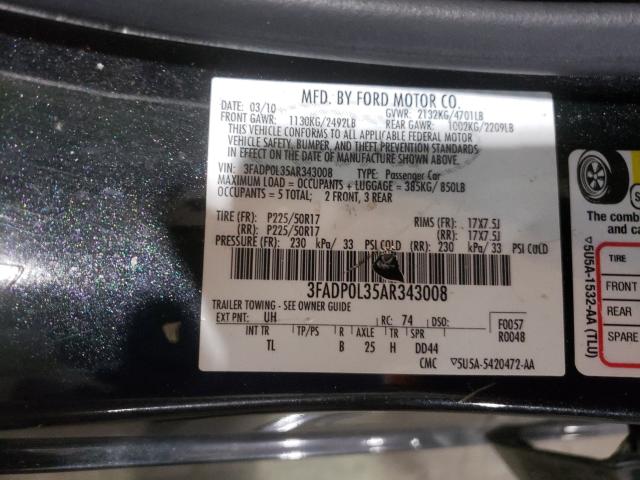 Photo 9 VIN: 3FADP0L35AR343008 - FORD FUSION HYB 