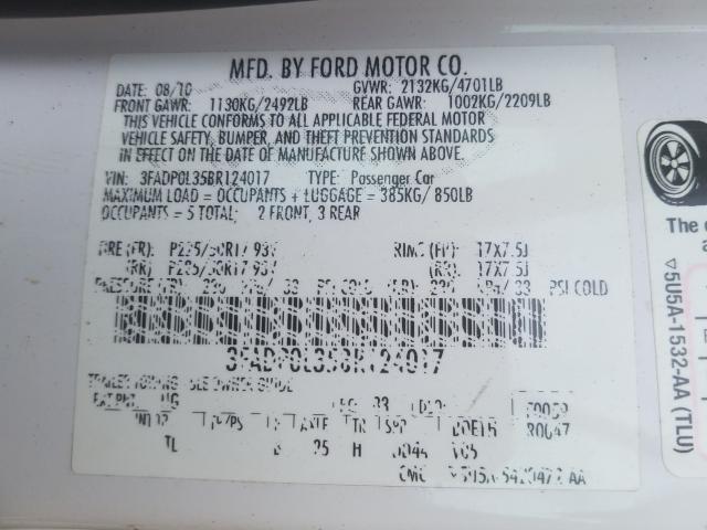 Photo 9 VIN: 3FADP0L35BR124017 - FORD FUSION HYB 