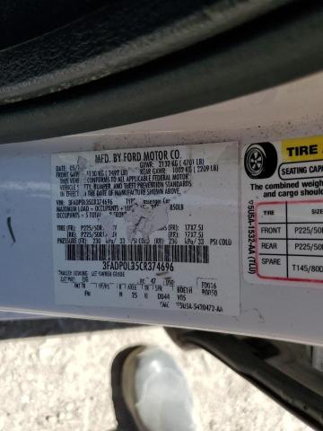 Photo 9 VIN: 3FADP0L35CR374696 - FORD FUSION HYB 