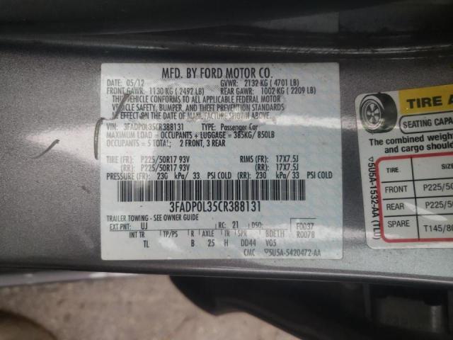 Photo 9 VIN: 3FADP0L35CR388131 - FORD FUSION HYB 