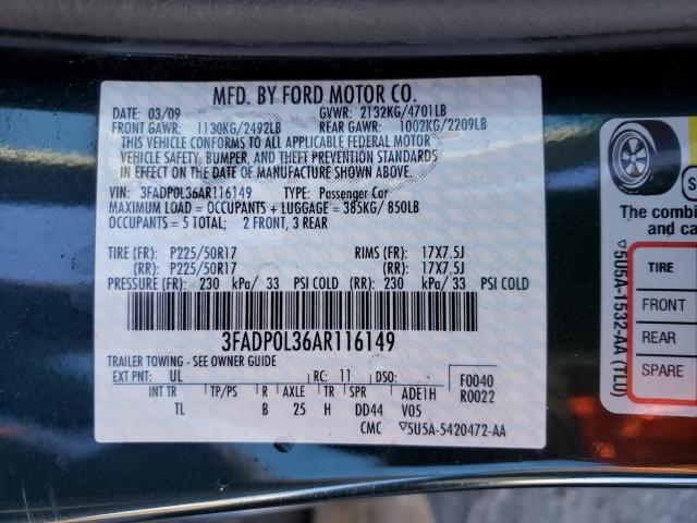 Photo 9 VIN: 3FADP0L36AR116149 - FORD FUSION HYB 