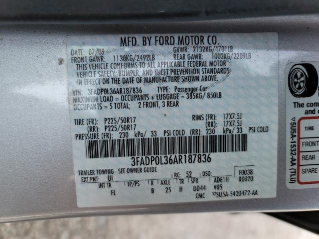 Photo 9 VIN: 3FADP0L36AR187836 - FORD FUSION HYB 