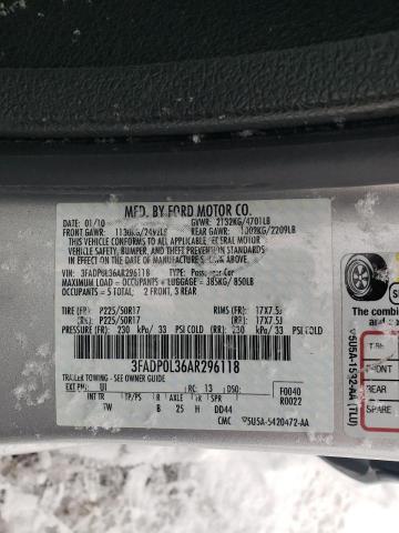 Photo 11 VIN: 3FADP0L36AR296118 - FORD FUSION 