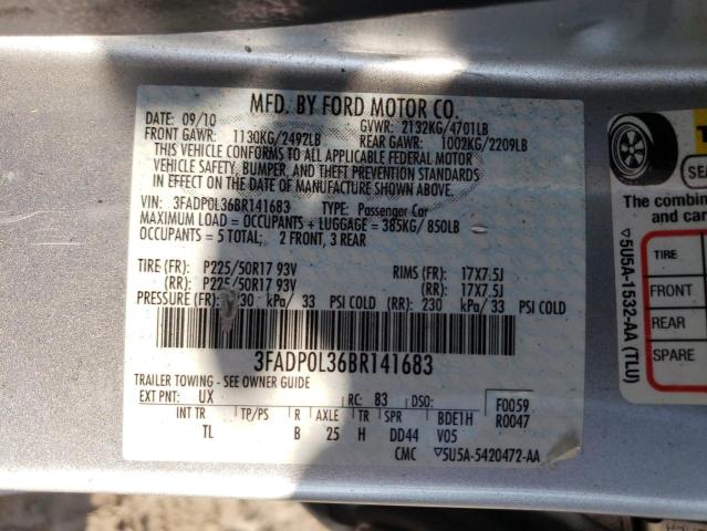 Photo 12 VIN: 3FADP0L36BR141683 - FORD FUSION HYB 