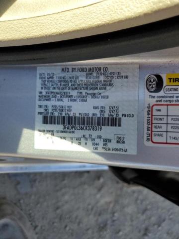 Photo 9 VIN: 3FADP0L36CR378319 - FORD FUSION HYB 