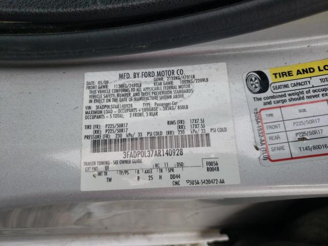 Photo 9 VIN: 3FADP0L37AR140928 - FORD FUSION HYB 