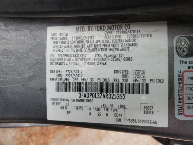 Photo 11 VIN: 3FADP0L37AR325352 - FORD FUSION HYB 