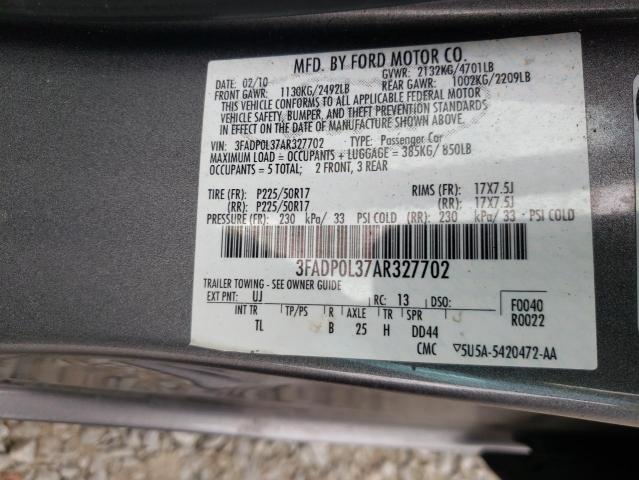 Photo 9 VIN: 3FADP0L37AR327702 - FORD FUSION HYB 