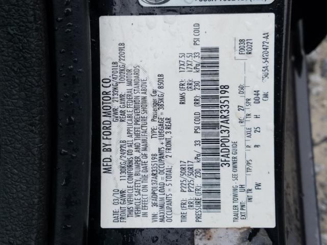 Photo 9 VIN: 3FADP0L37AR335198 - FORD FUSION HYB 