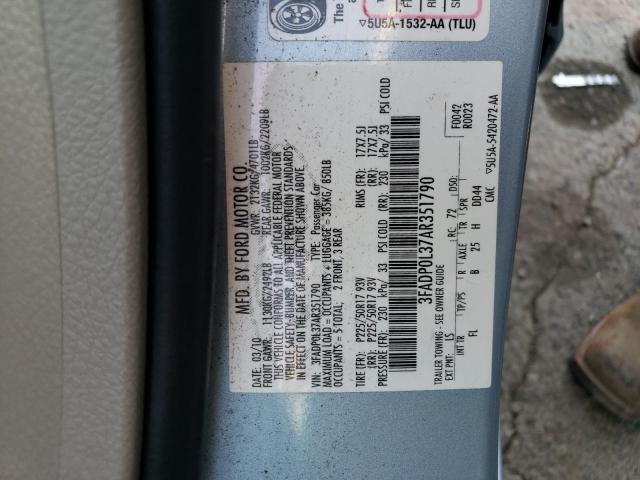 Photo 11 VIN: 3FADP0L37AR351790 - FORD FUSION 