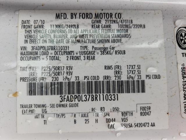 Photo 11 VIN: 3FADP0L37BR110331 - FORD FUSION HYB 