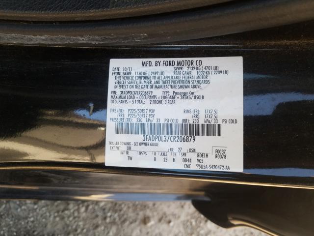 Photo 9 VIN: 3FADP0L37CR206879 - FORD FUSION HYB 