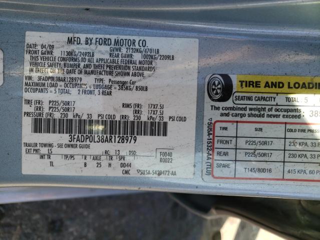 Photo 9 VIN: 3FADP0L38AR128979 - FORD FUSION HYB 