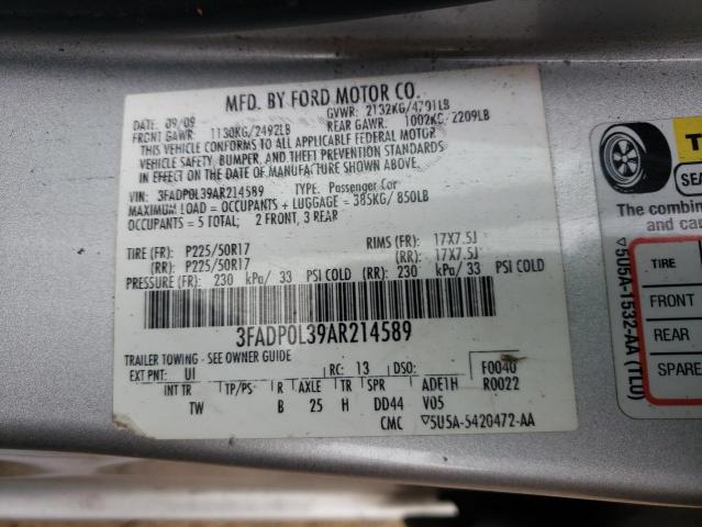 Photo 9 VIN: 3FADP0L39AR214589 - FORD FUSION HYB 