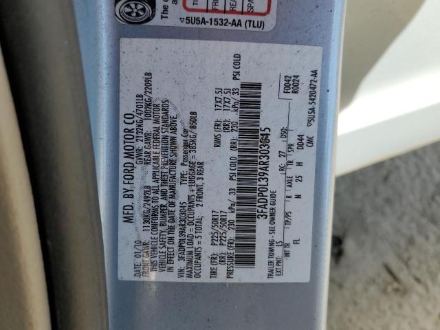 Photo 11 VIN: 3FADP0L39AR303045 - FORD FUSION HYB 