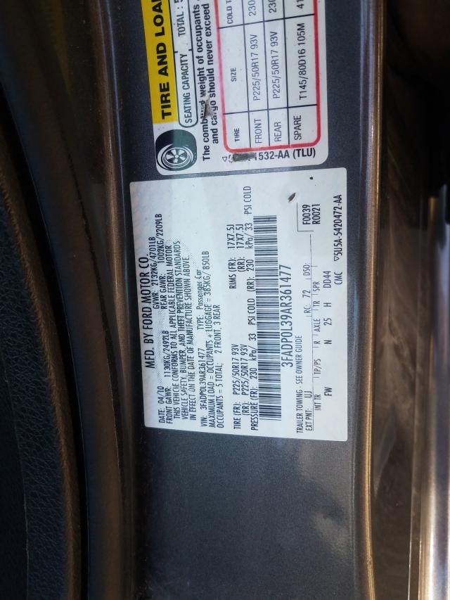 Photo 9 VIN: 3FADP0L39AR361477 - FORD FUSION HYB 