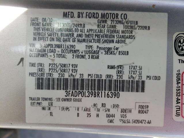 Photo 9 VIN: 3FADP0L39BR116390 - FORD FUSION HYB 