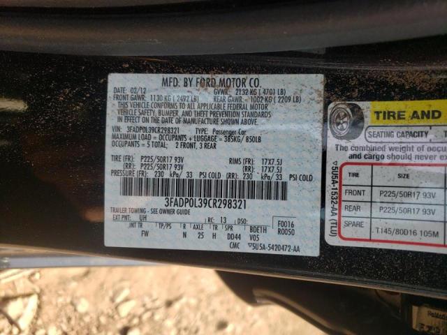 Photo 9 VIN: 3FADP0L39CR298321 - FORD FUSION HYB 