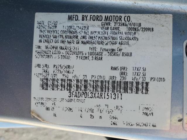 Photo 11 VIN: 3FADP0L3XAR151311 - FORD FUSION HYB 