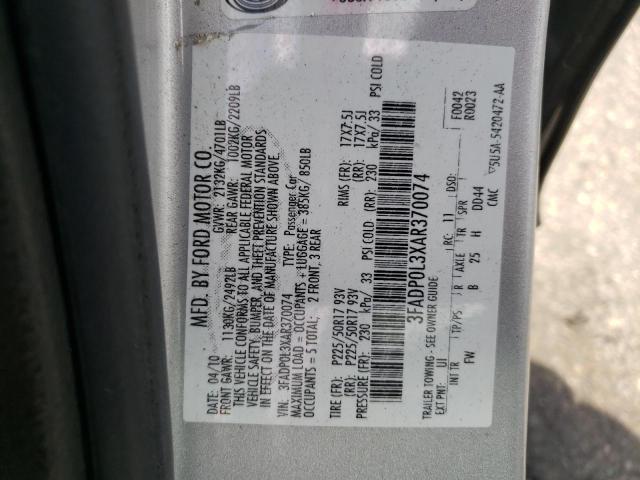 Photo 9 VIN: 3FADP0L3XAR370074 - FORD FUSION HYB 