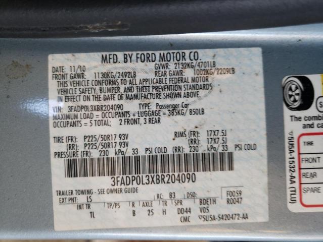 Photo 9 VIN: 3FADP0L3XBR204090 - FORD FUSION HYB 