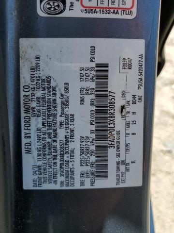 Photo 12 VIN: 3FADP0L3XBR308577 - FORD FUSION HYB 