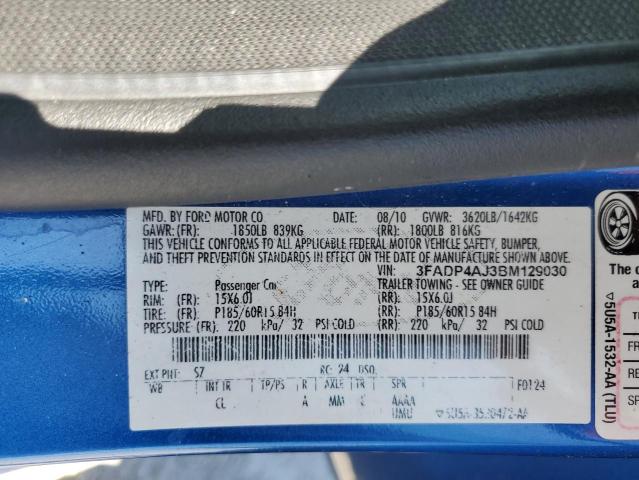 Photo 11 VIN: 3FADP4AJ3BM129030 - FORD FIESTA 