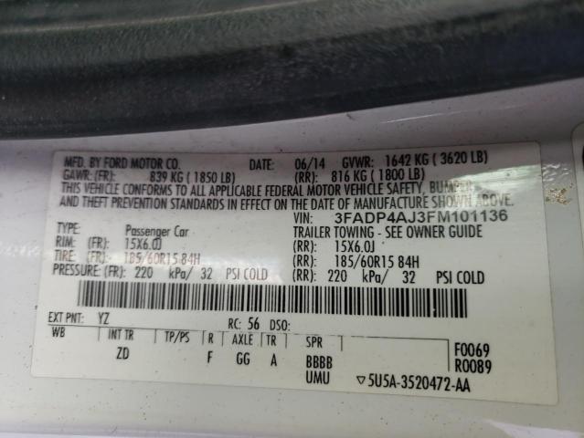 Photo 11 VIN: 3FADP4AJ3FM101136 - FORD FIESTA S 