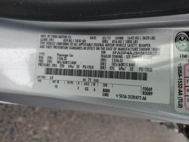 Photo 11 VIN: 3FADP4AJ3HM135273 - FORD FIESTA S 