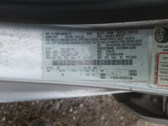 Photo 9 VIN: 3FADP4AJ5FM100828 - FORD FIESTA S 