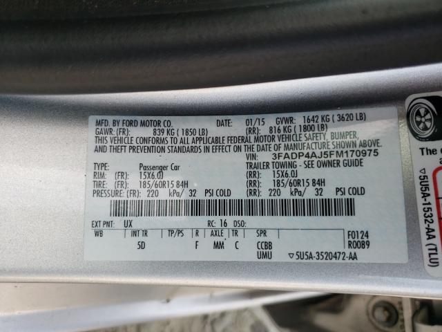 Photo 9 VIN: 3FADP4AJ5FM170975 - FORD FIESTA S 