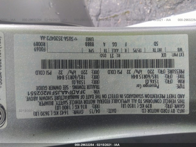 Photo 8 VIN: 3FADP4AJ5FM202551 - FORD FIESTA 