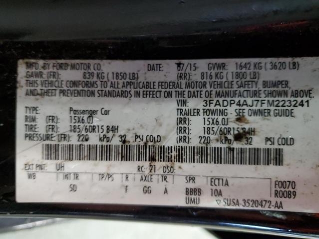 Photo 11 VIN: 3FADP4AJ7FM223241 - FORD FIESTA 