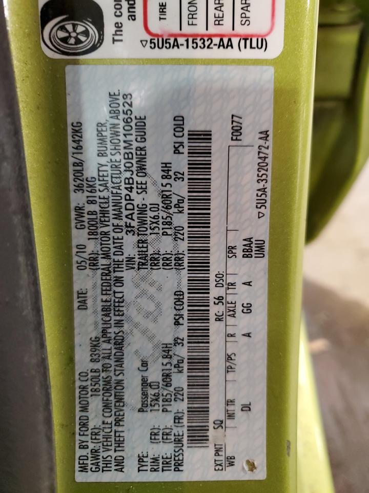 Photo 11 VIN: 3FADP4BJ0BM106528 - FORD FIESTA 