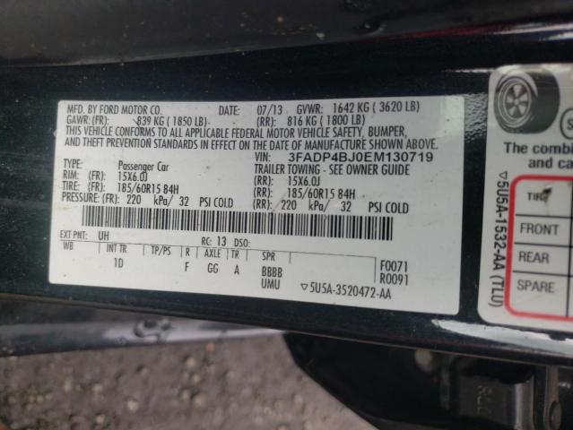 Photo 12 VIN: 3FADP4BJ0EM130719 - FORD FIESTA SE 