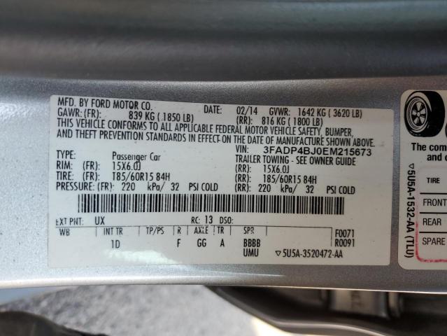 Photo 11 VIN: 3FADP4BJ0EM215673 - FORD FIESTA SE 