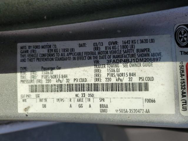 Photo 11 VIN: 3FADP4BJ1DM206897 - FORD FIESTA SE 