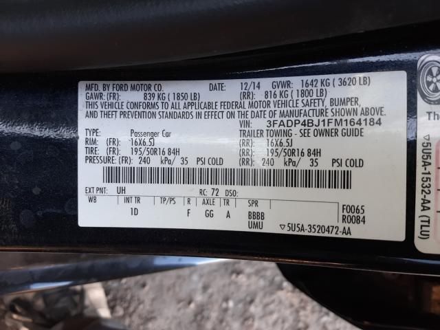 Photo 9 VIN: 3FADP4BJ1FM164184 - FORD FIESTA SE 