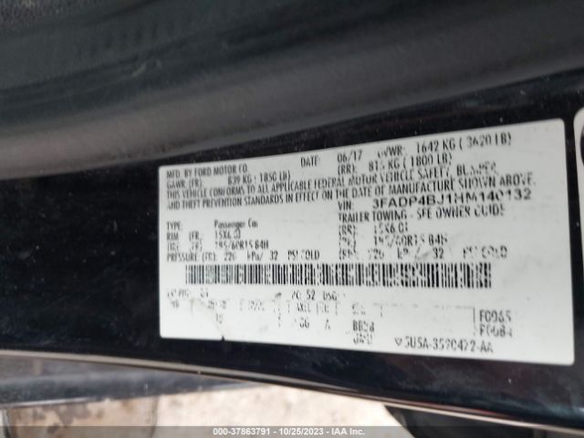 Photo 8 VIN: 3FADP4BJ1HM140132 - FORD FIESTA 