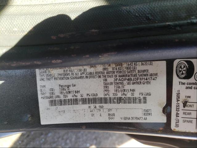 Photo 9 VIN: 3FADP4BJ3FM141747 - FORD FIESTA SE 